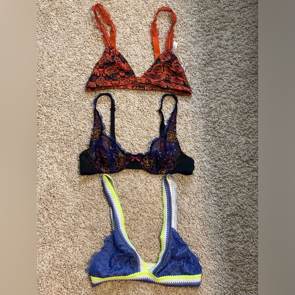 NWT Lot of 3 Free People Bras (XS)